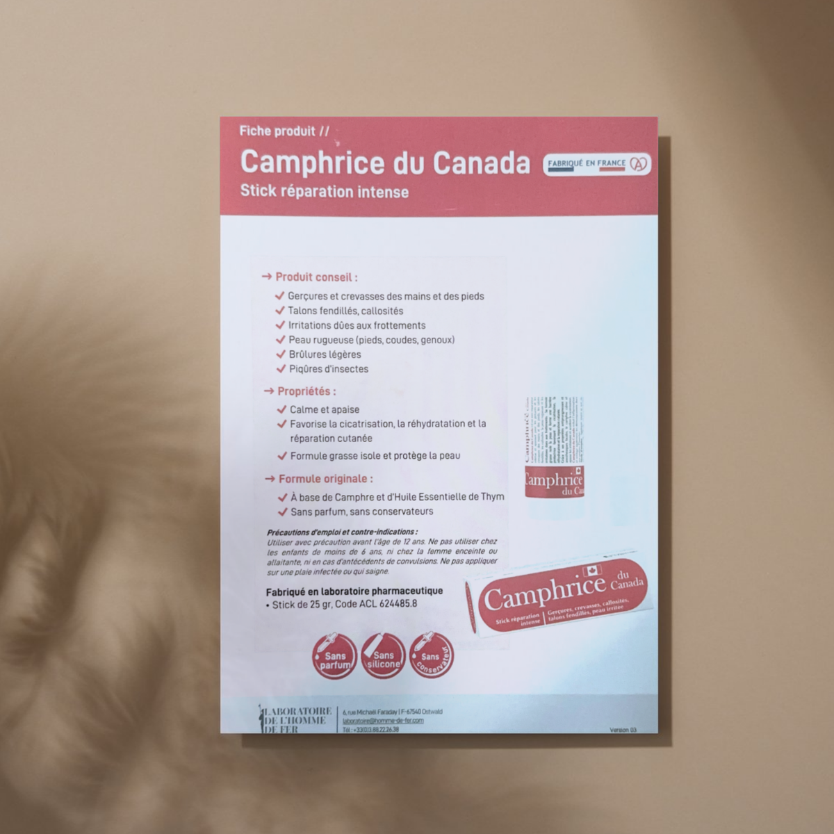 10 Camphrice flyers from Canada - My Podiatry product sheet 