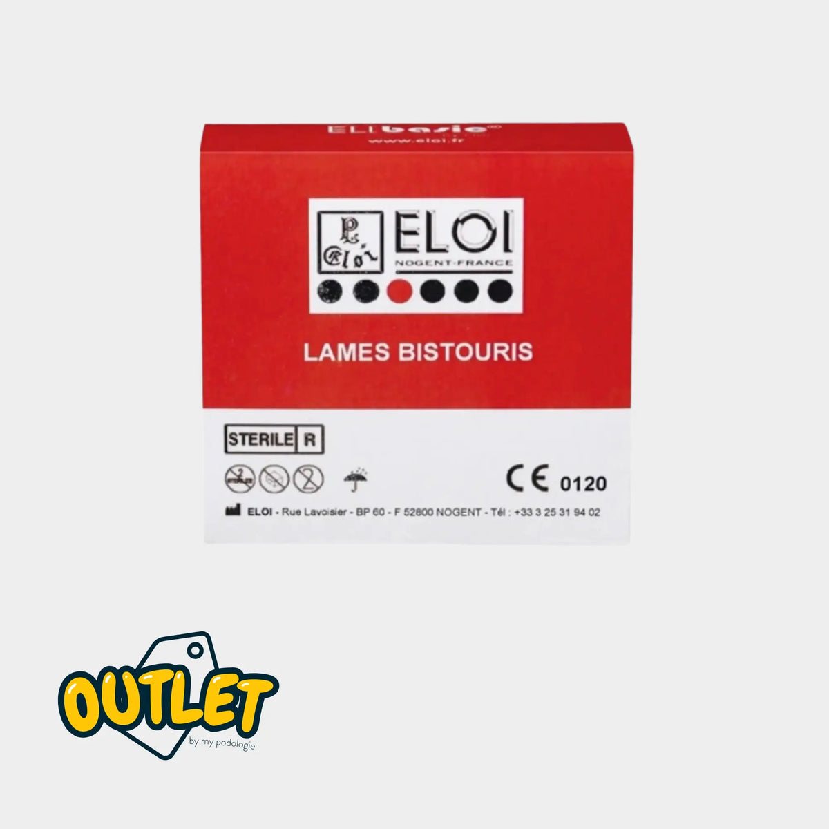 100 Sterile scalpel blades n°23 - Elibasic by Eloi // Outdated date Eloi Podiatry 
