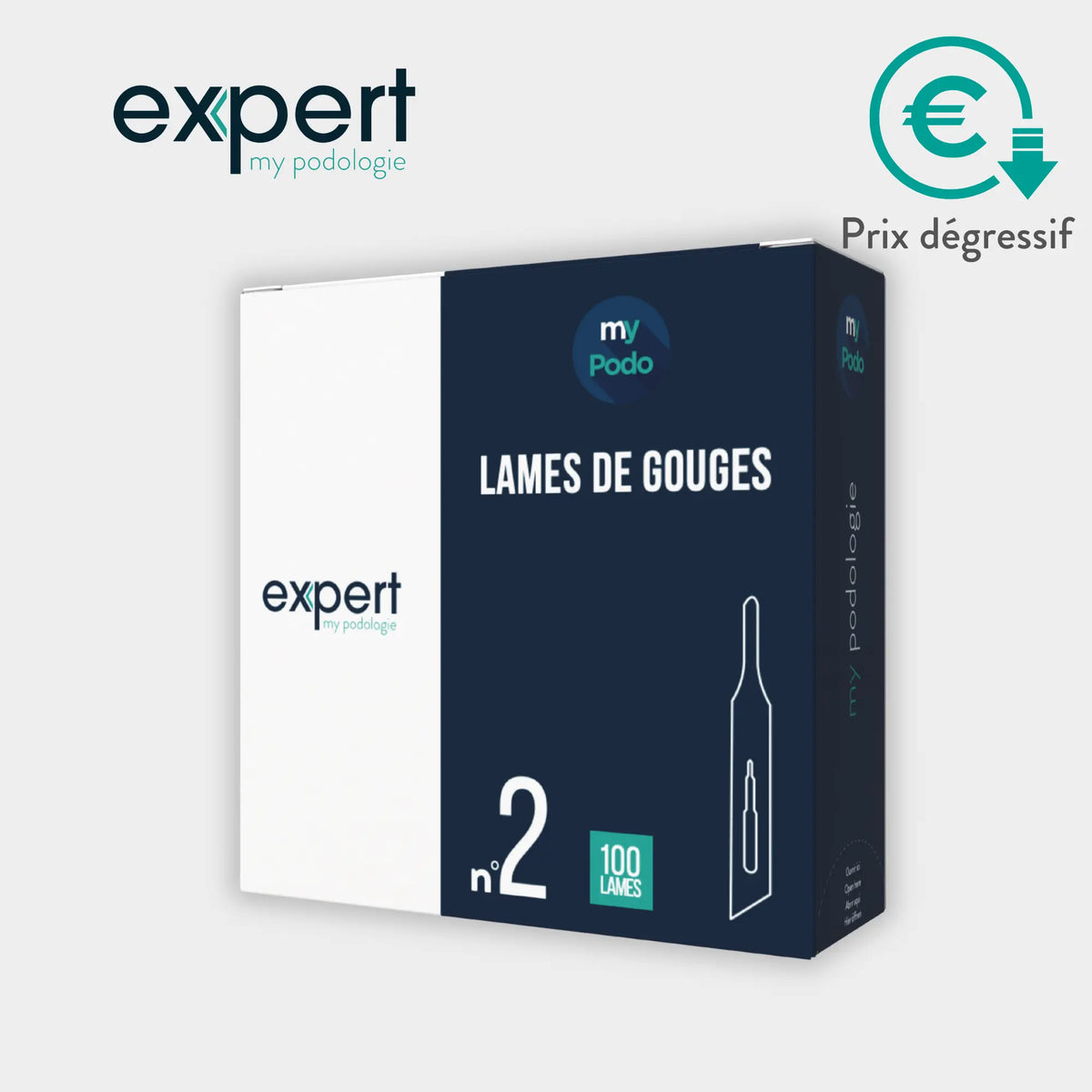 100 Sterile gouge blades - Expert by My Podologie Expert 