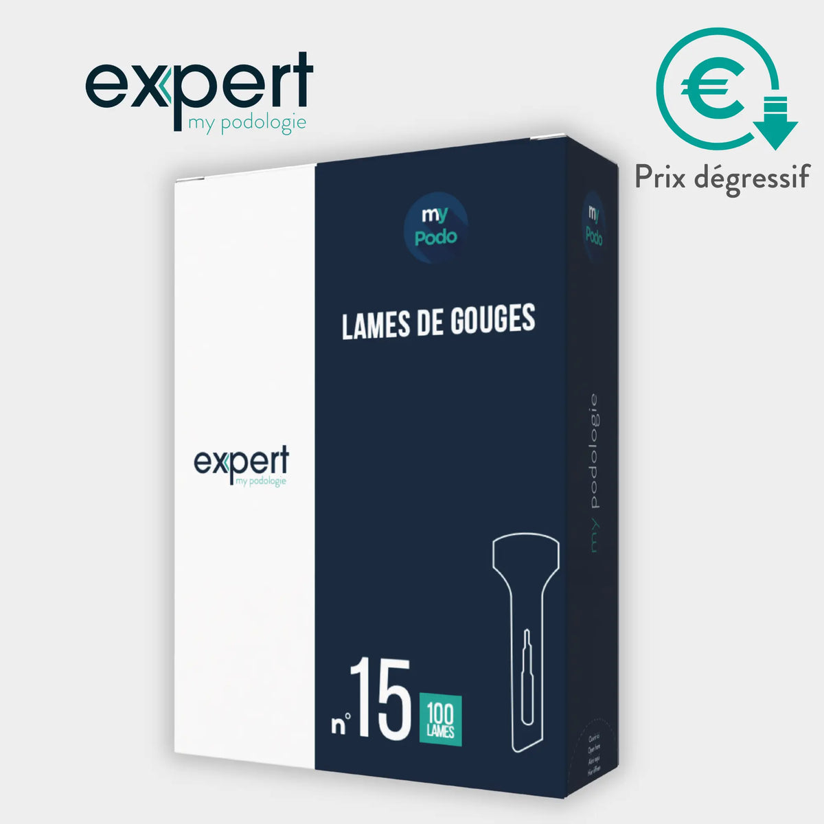 100 Sterile gouge blades - Expert by My Podologie Expert 