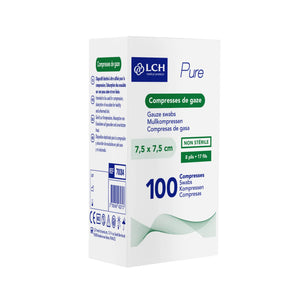Non-sterile gauze compress - LCH - 17 threads - 8 ply