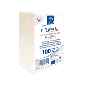 100 non-sterile non-woven compresses - LCH - Different sizes