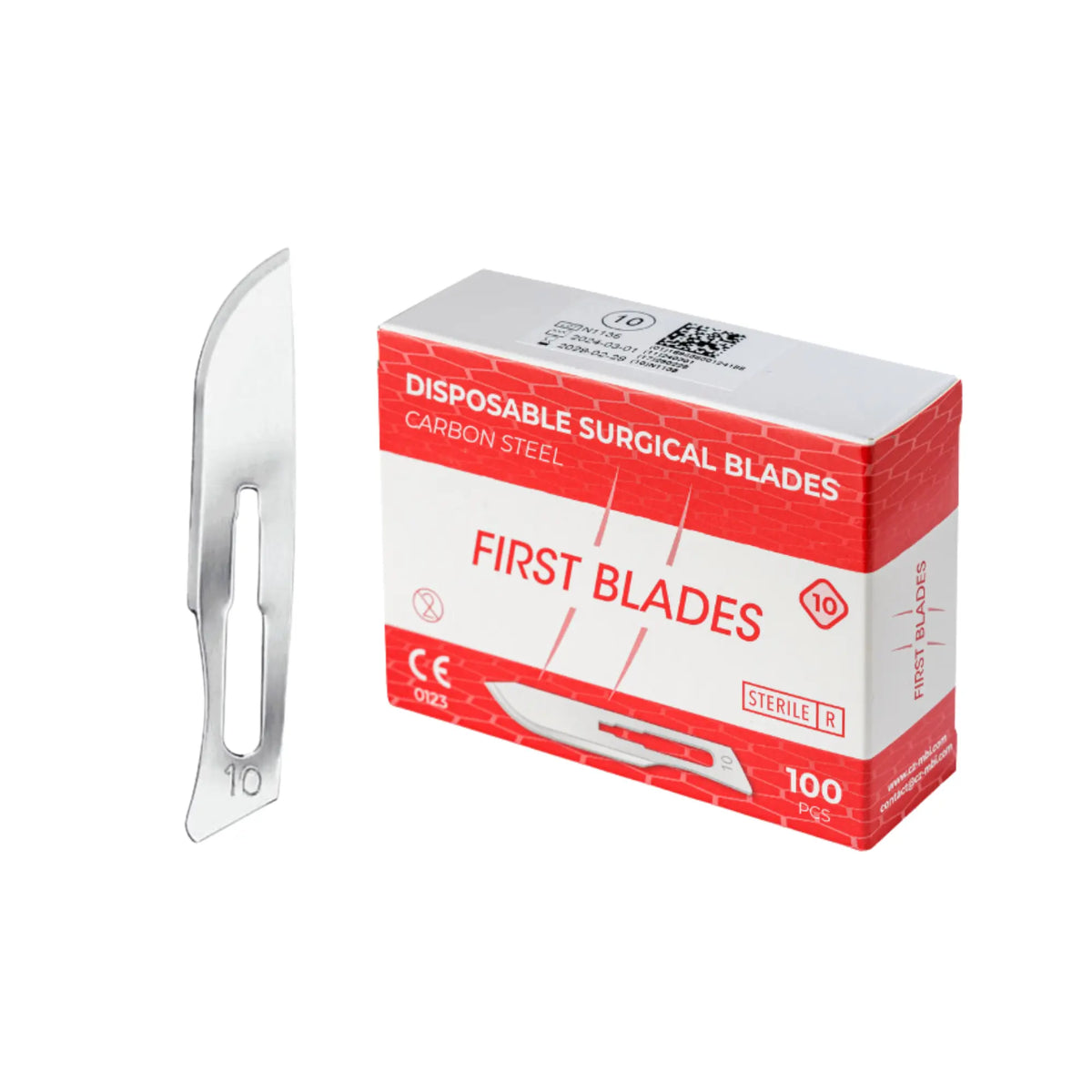 100 hojas de bisturí esterilizadas - First Blades First Blades N-10