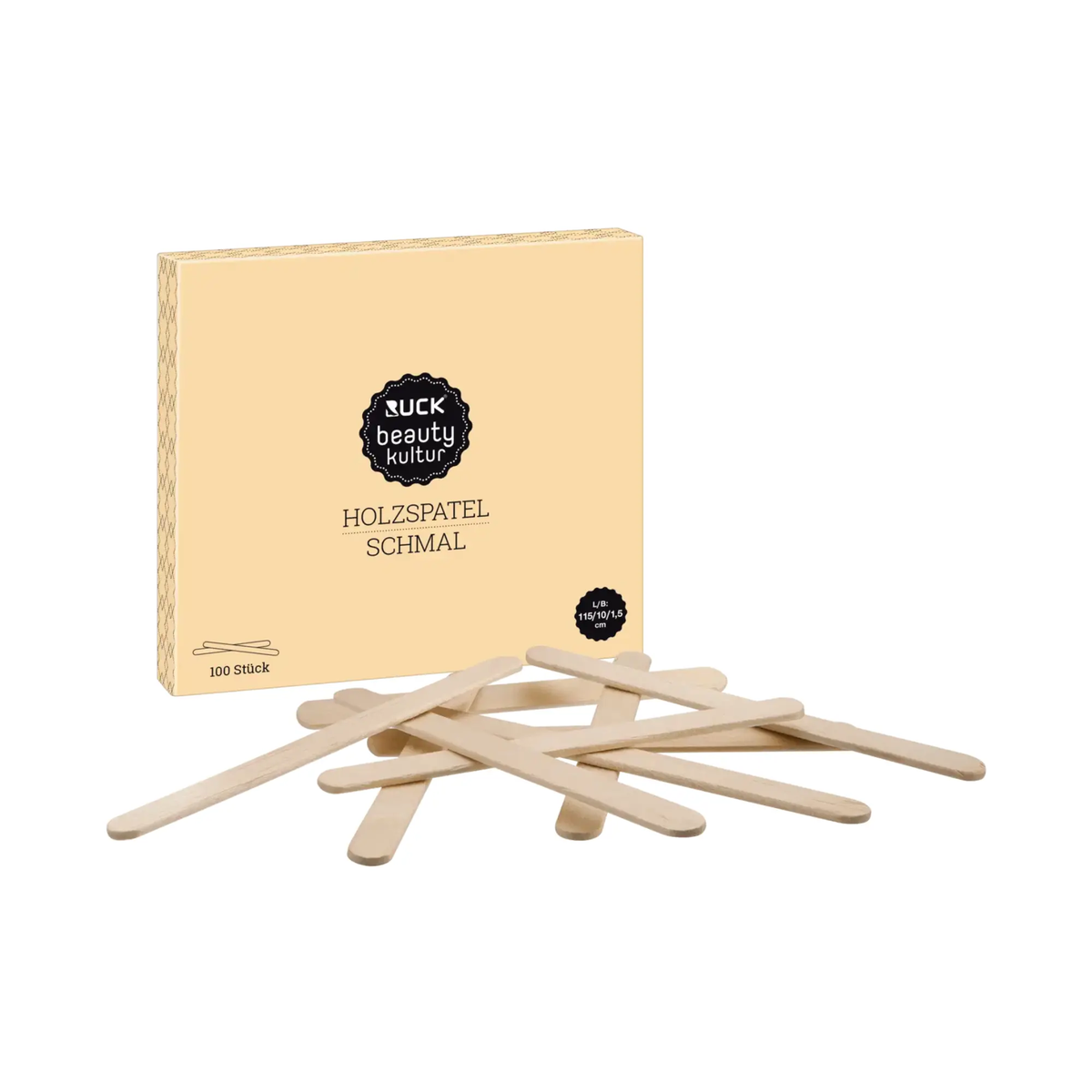 100 disposable wooden spatulas for applying creams - Ruck Ruck 