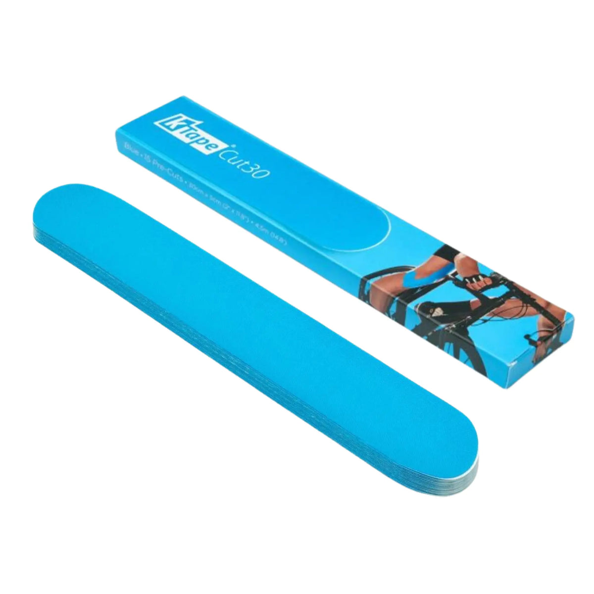 15 tiras de cinta adhesiva precortadas - 30 cm - K-Tape Cut K-Tape  Azul claro