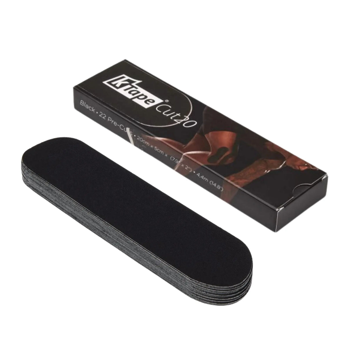 22 pre-cut taping strips - 20 cm - K-Tape Cut K-Tape  Black