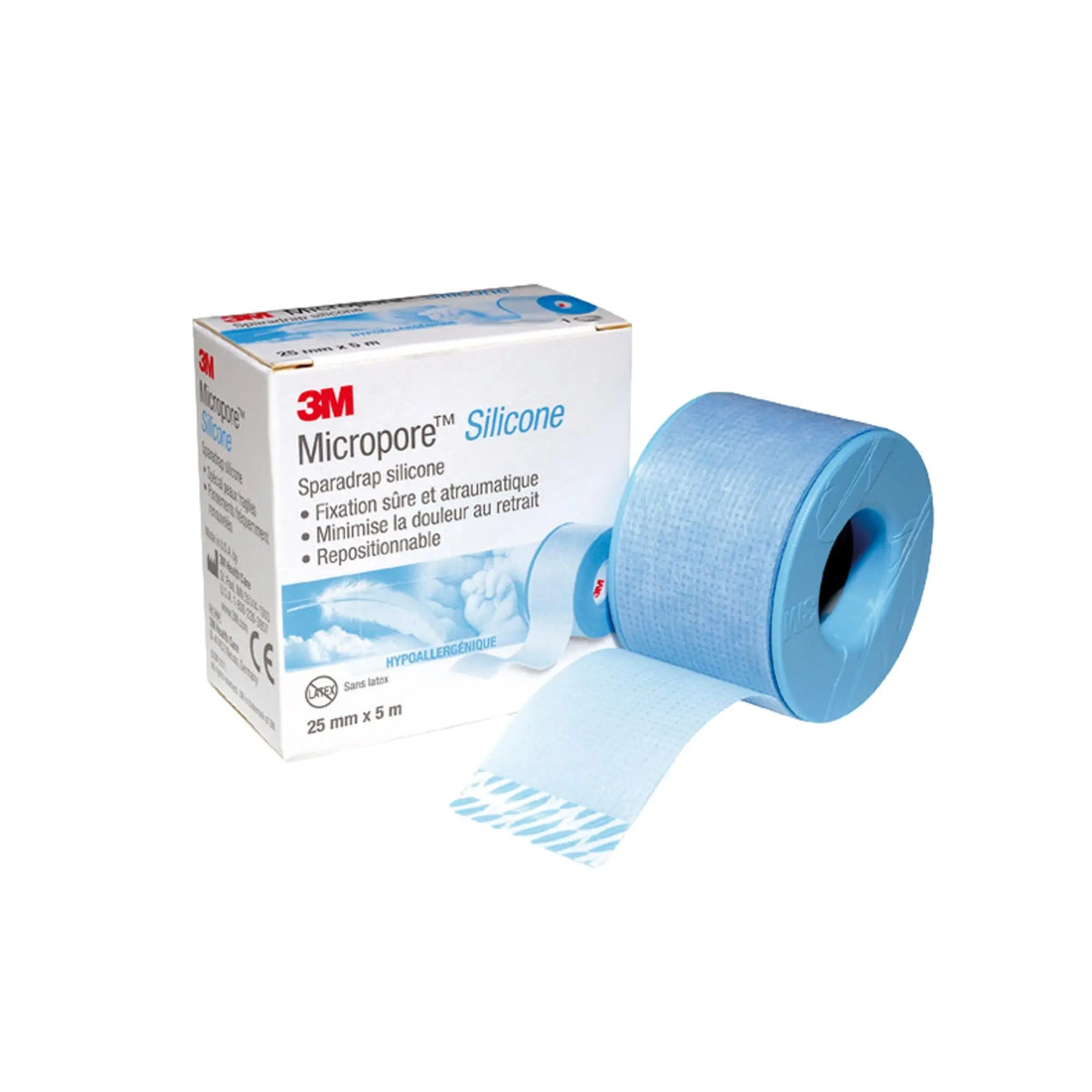 3M Silicone Micropore Plaster - 2.5 cm x 5 m - 1 piece - 3M - My Podiatry