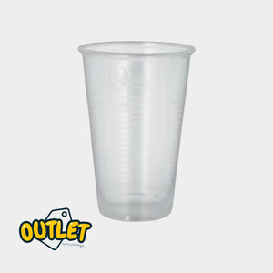 50 single-use cups in transparent PLA MEDI STOCK 
