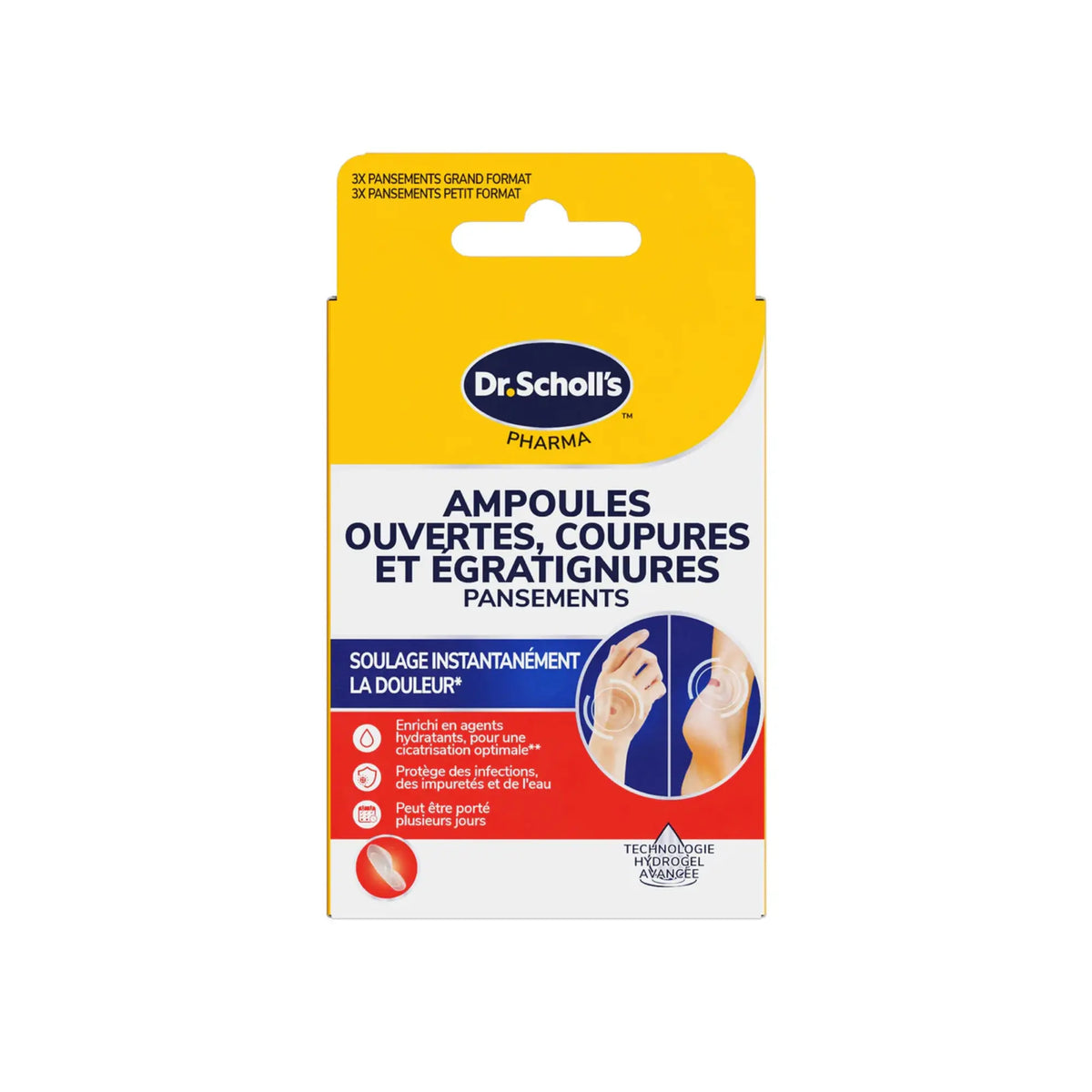6 Oval Transparent Hydro-Gel Plasters for Blisters - Dr. Scholl's Scholl 