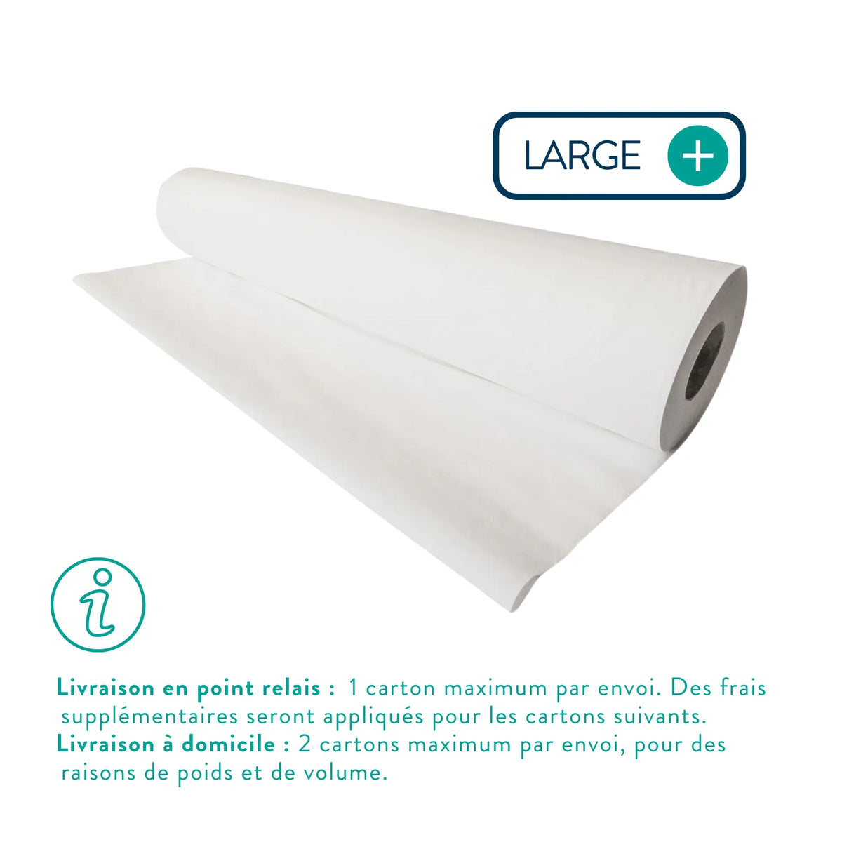 6 rolls Large white examination sheets - 142 sizes - 2 smooth folds My Podologie 