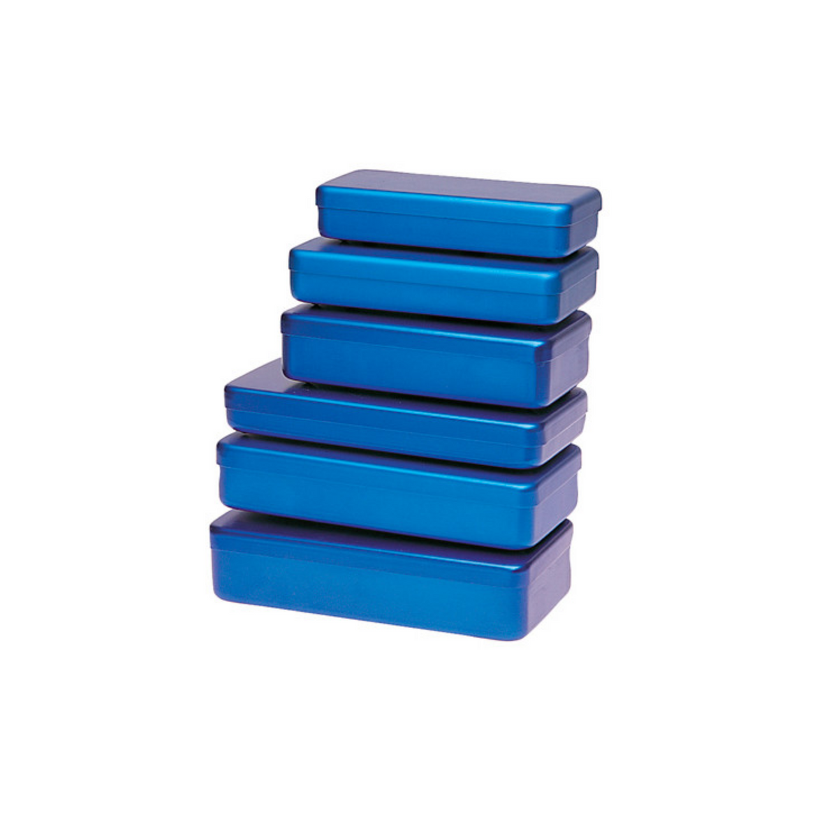 Blue aluminum instrument box