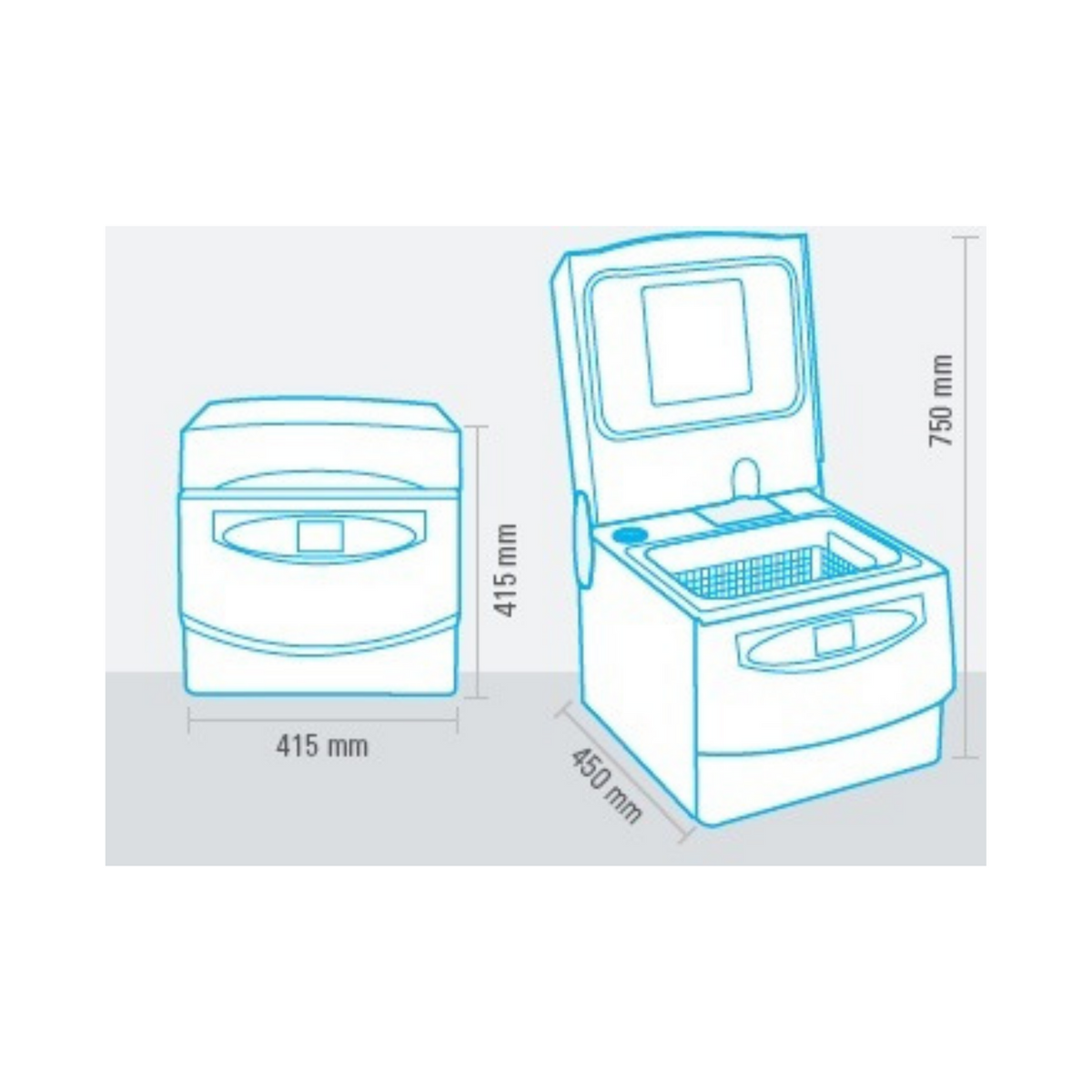 Multisteril - Automatic device for disinfection, ultrasound and drying without pump