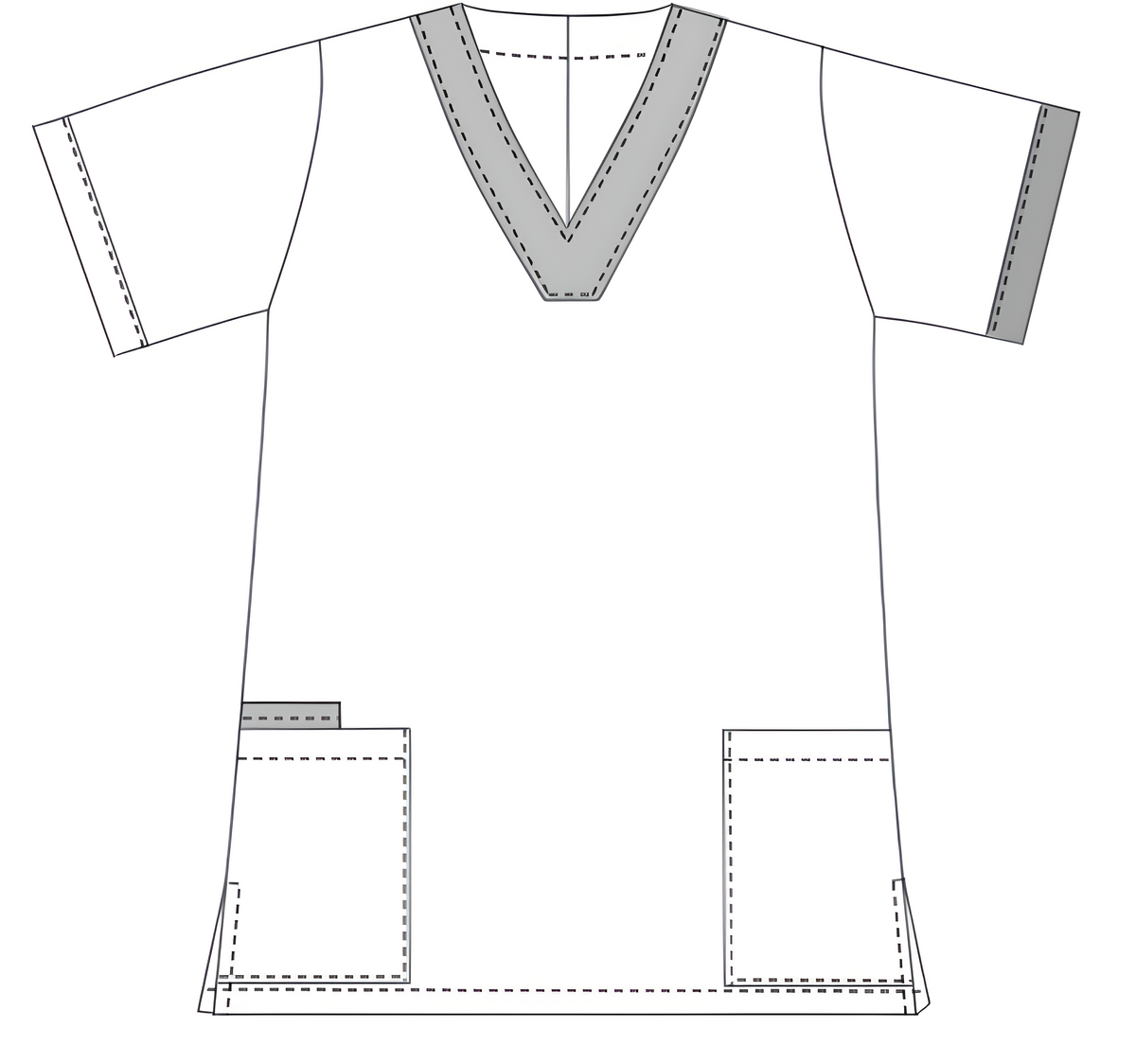 Dan - Tunic - Short sleeves - Unisex - 75 cm