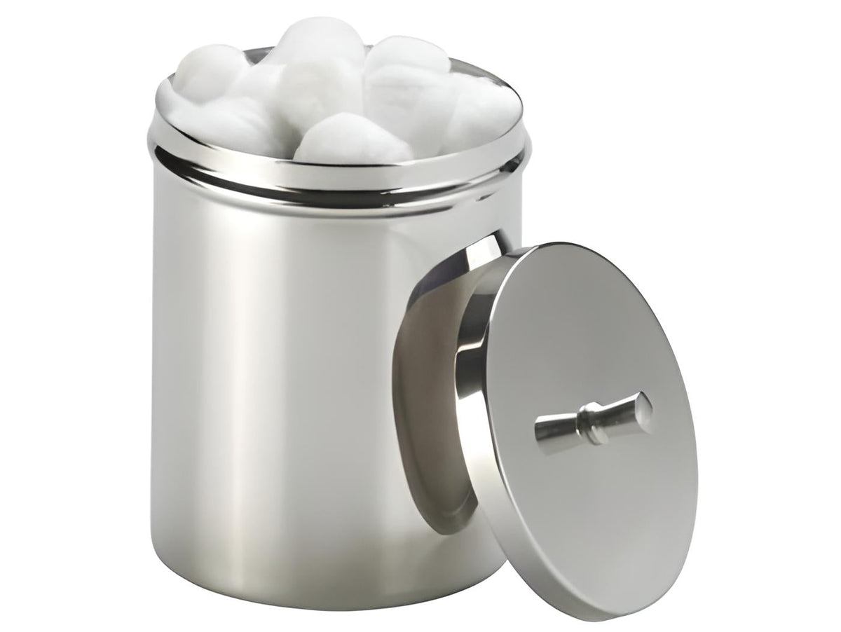 Cotton box with stainless steel lid