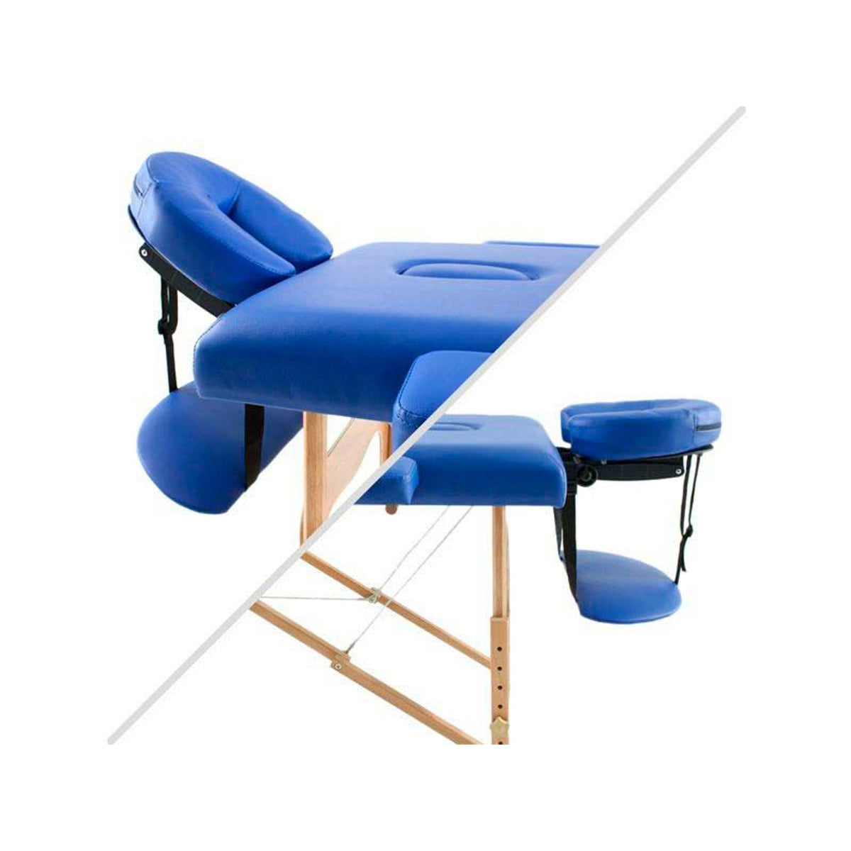 Folding wooden massage table 182 x 60 cm without backrest - 6 colors