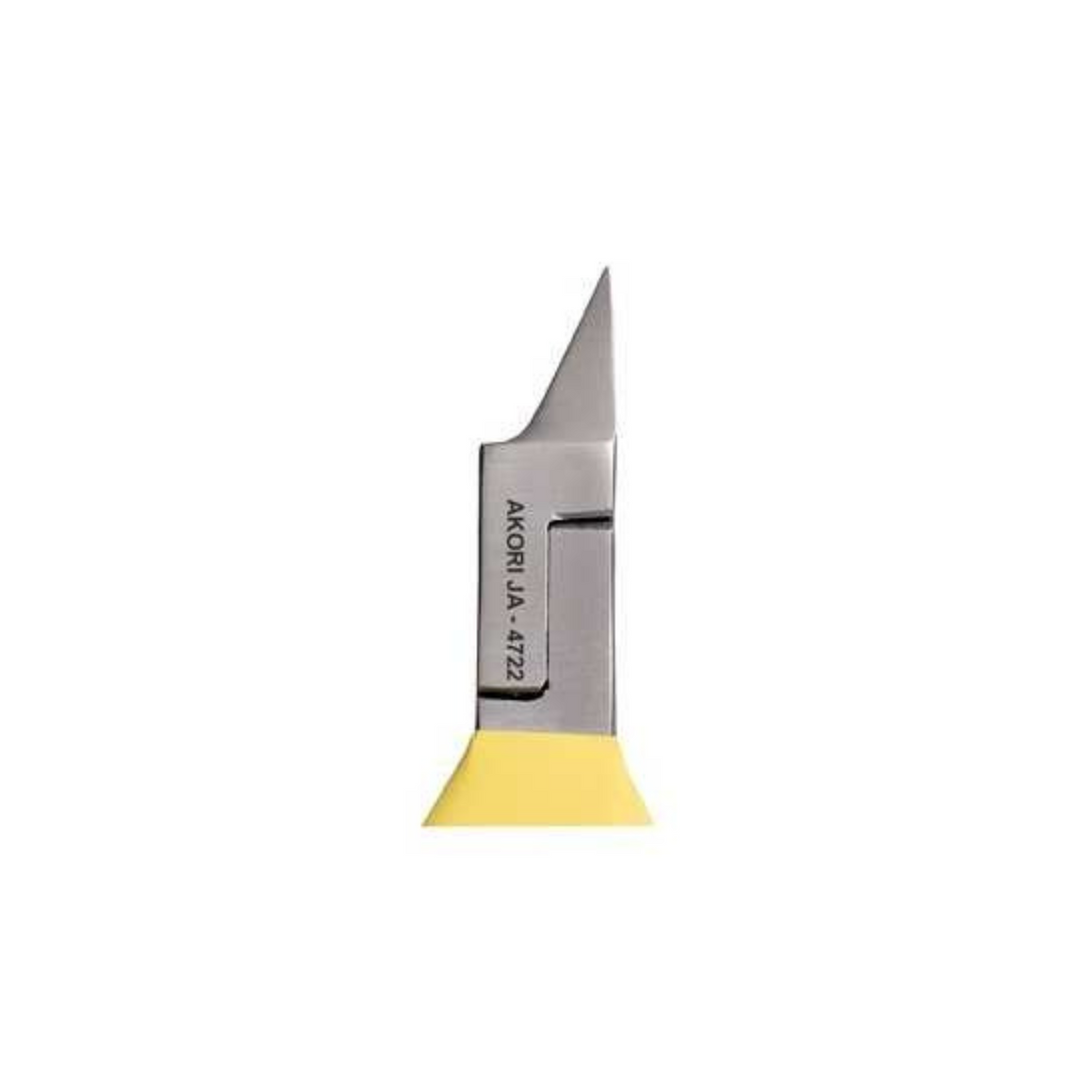 Ergonomic nail pliers - Yellow - Straight cut 15 mm - Flat jaws - 13 cm - Stainless steel - Akori