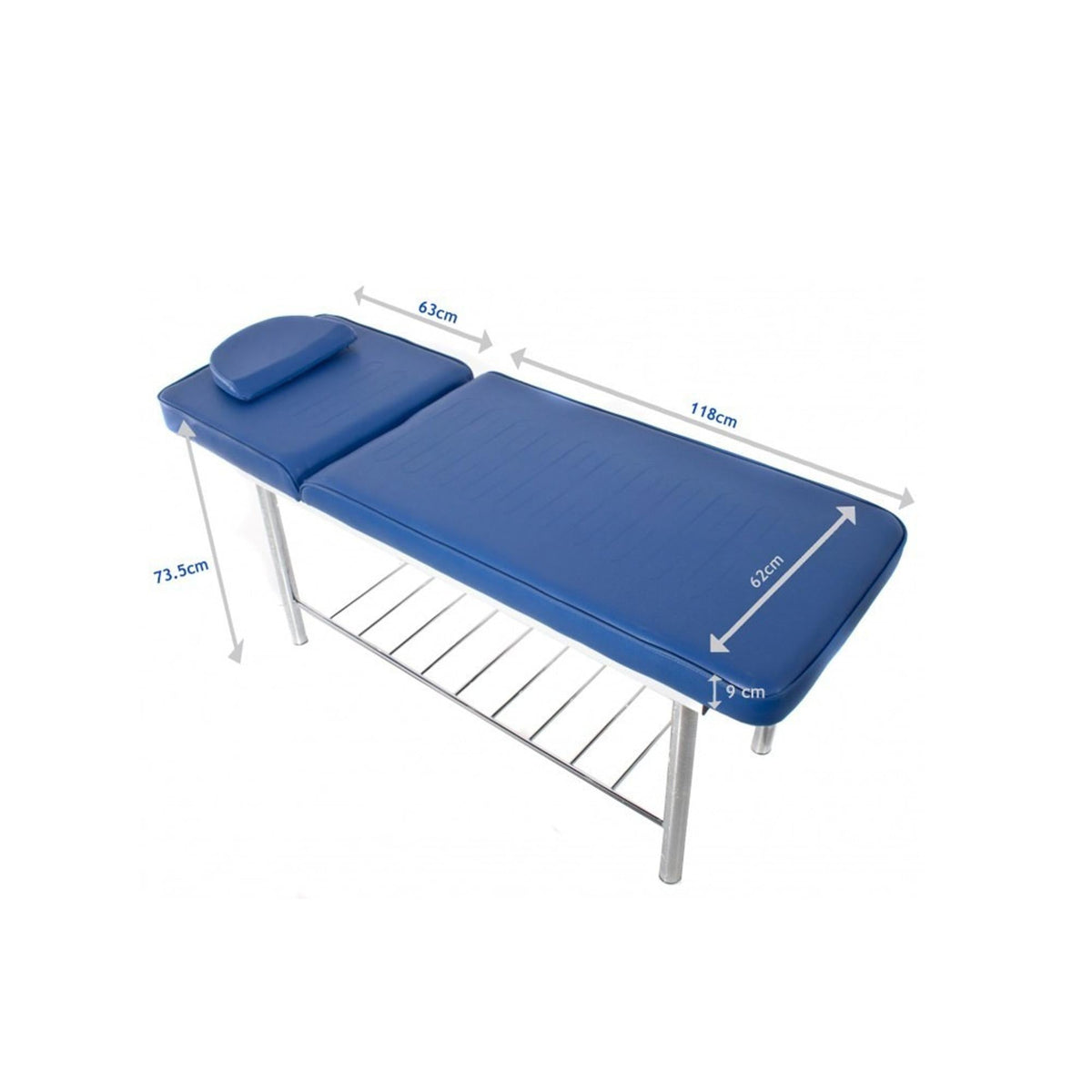 Fixed massage table 2 steel panels - 5 colors 