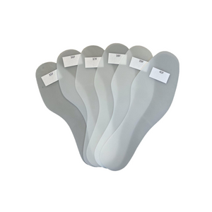 Template set for manufacturing orthopedic podiatry insoles