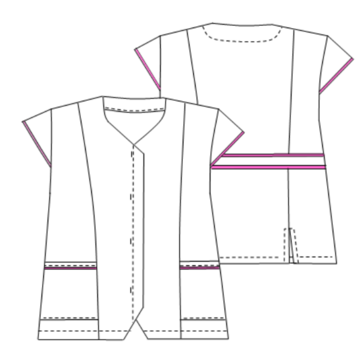 Ophélie - Tunic - Cap sleeves - Women - 75 cm