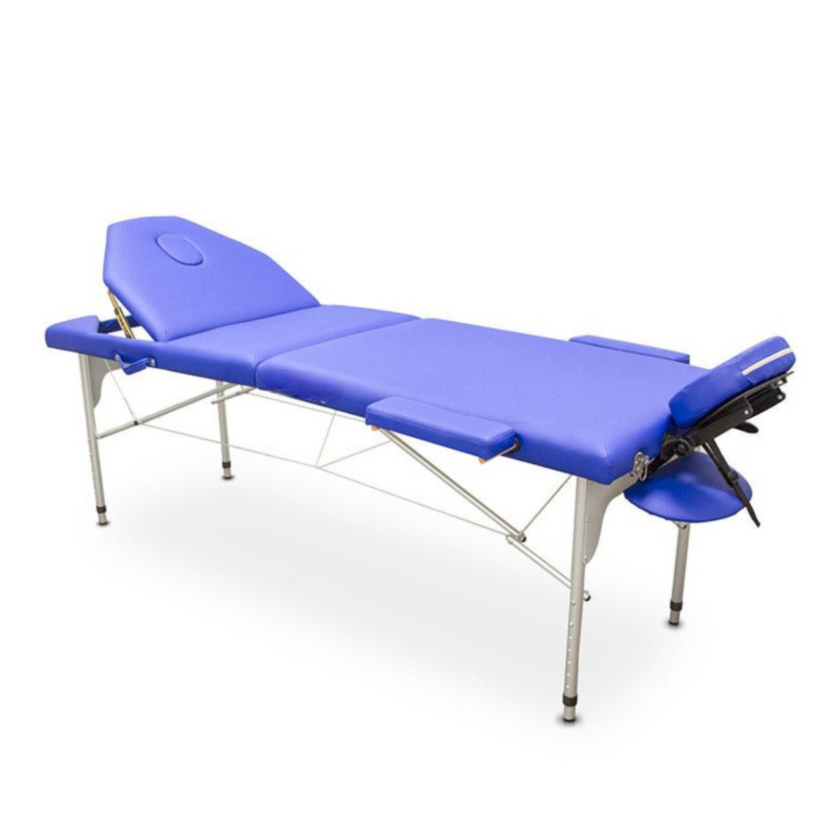 Camilla de masaje plegable de aluminio 194 x 70 cm con respaldo reclinable - 5 colores