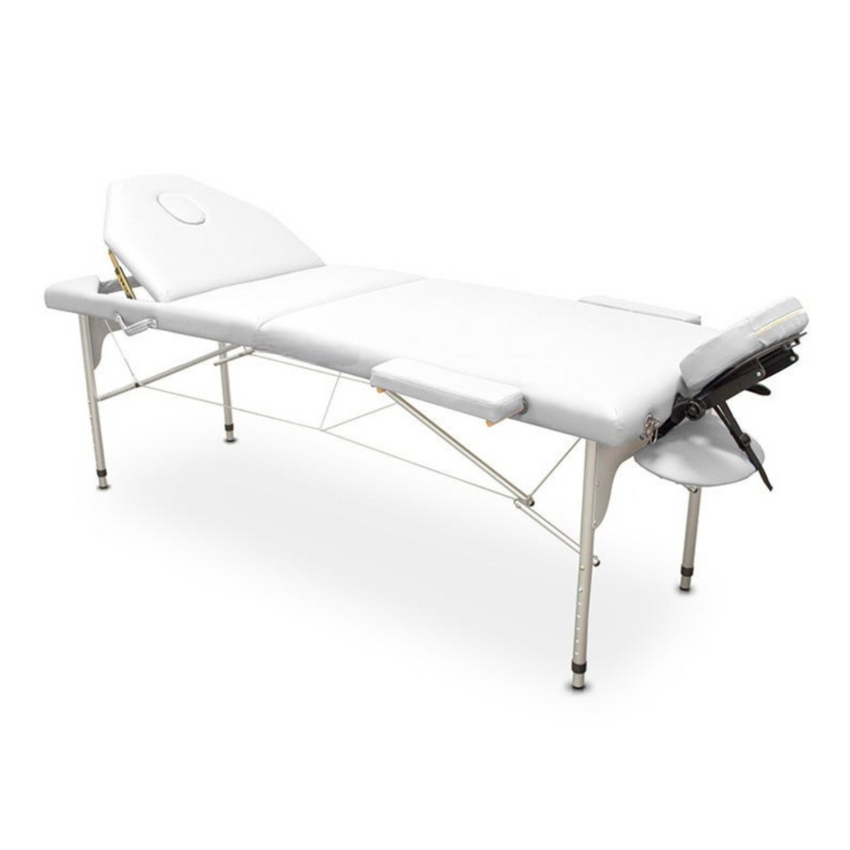 Camilla de masaje plegable de aluminio 194 x 70 cm con respaldo reclinable - 5 colores