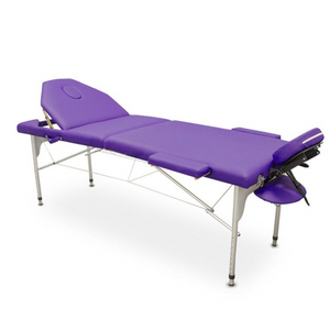 Folding aluminum massage table 194 x 70 cm with reclining backrest - 5 colors