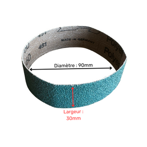Set of 2 abrasive sleeves for rollers - For bench grinder