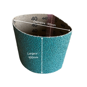 Set of 2 abrasive sleeves for rollers - For bench grinder
