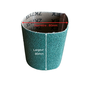 Set of 2 abrasive sleeves for rollers - For bench grinder