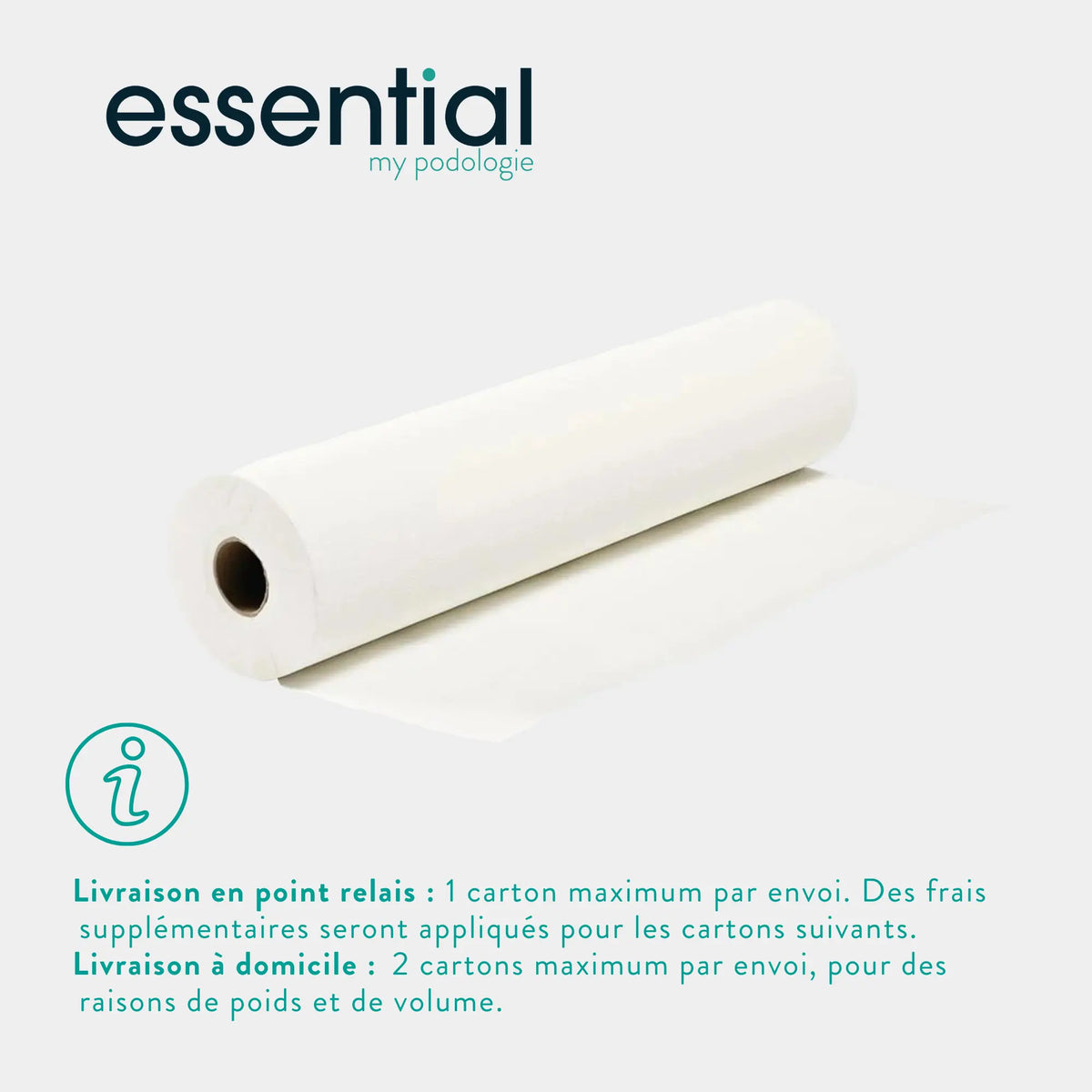 9 rolls White examination sheets - 135 sizes - 2 Essential embossed plies 