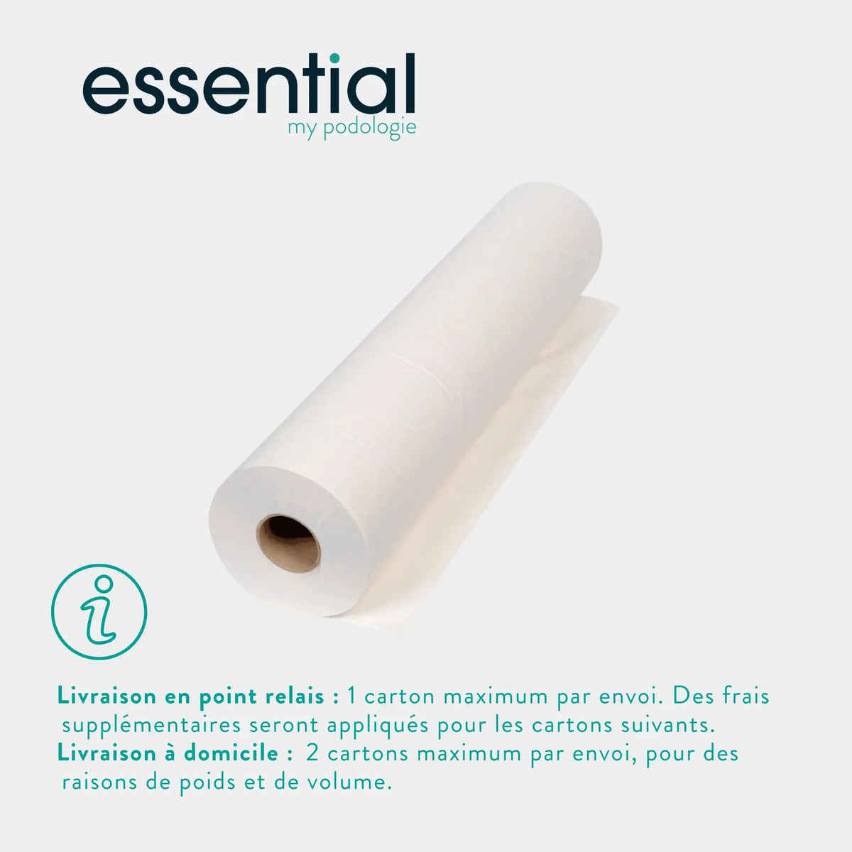 9 rolls White examination sheets - 135 sizes - 2 Essential smooth plies 