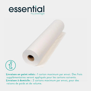 9 rouleaux Draps d'examen blancs - 135 formats - 2 Plis lisses Essential 