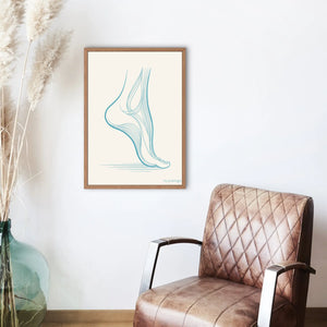 Decorative poster - Foot movement in motion My Podologie 