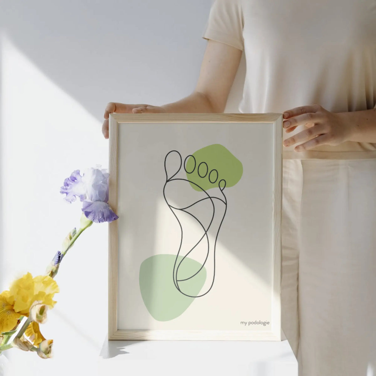 Decorative poster - Artistic foot print My Podologie 30 x 40 cm
