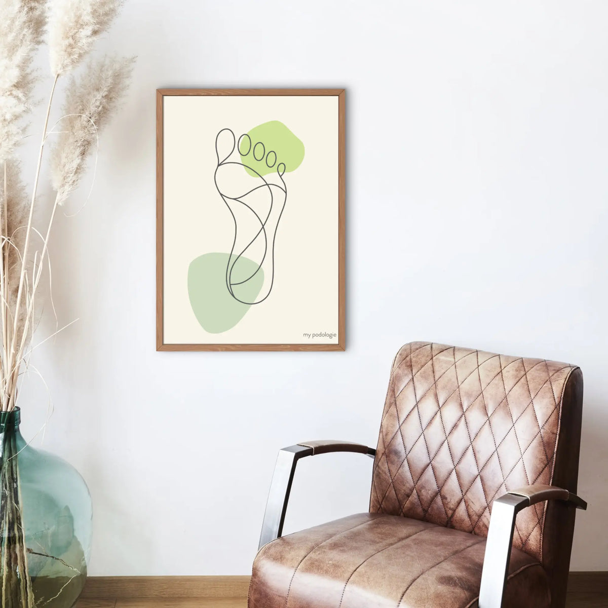 Decorative poster - Artistic foot print My Podologie 50 x 70 cm