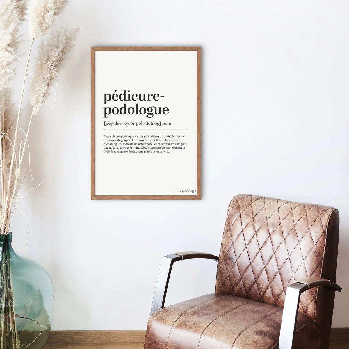 Decorative poster pedicure-podiatrist office My Podologie 