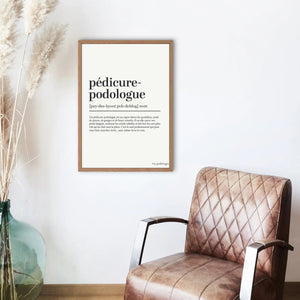 Decorative poster pedicure-podiatrist office My Podologie 