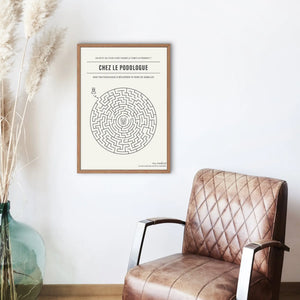 Decorative labyrinth poster - Waiting room pedicure-podology office My Podologie 50 x 70 cm