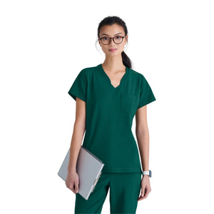 Alba - Tunique col V - Femme - Grey’s Anatomy Evolve Grey’s Anatomy  Vert Chasseur / XL