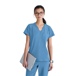 Alba - Tunique col V - Femme - Grey’s Anatomy Evolve Grey’s Anatomy  Bleu Ciel / XL