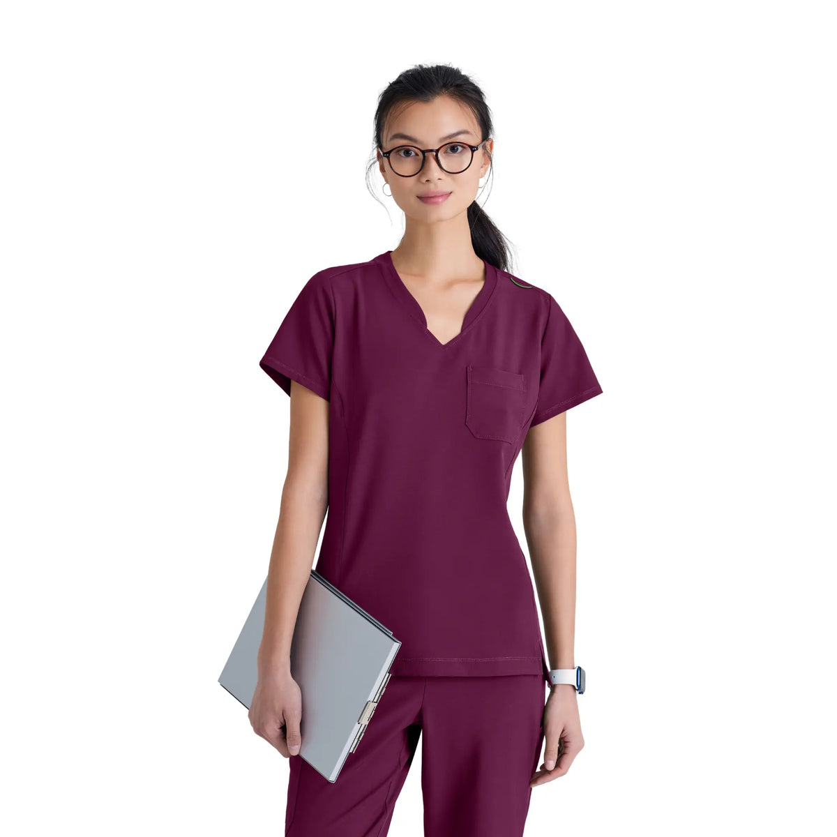 Alba - Tunique col V - Femme - Grey’s Anatomy Evolve Grey’s Anatomy  Bordeaux / XL