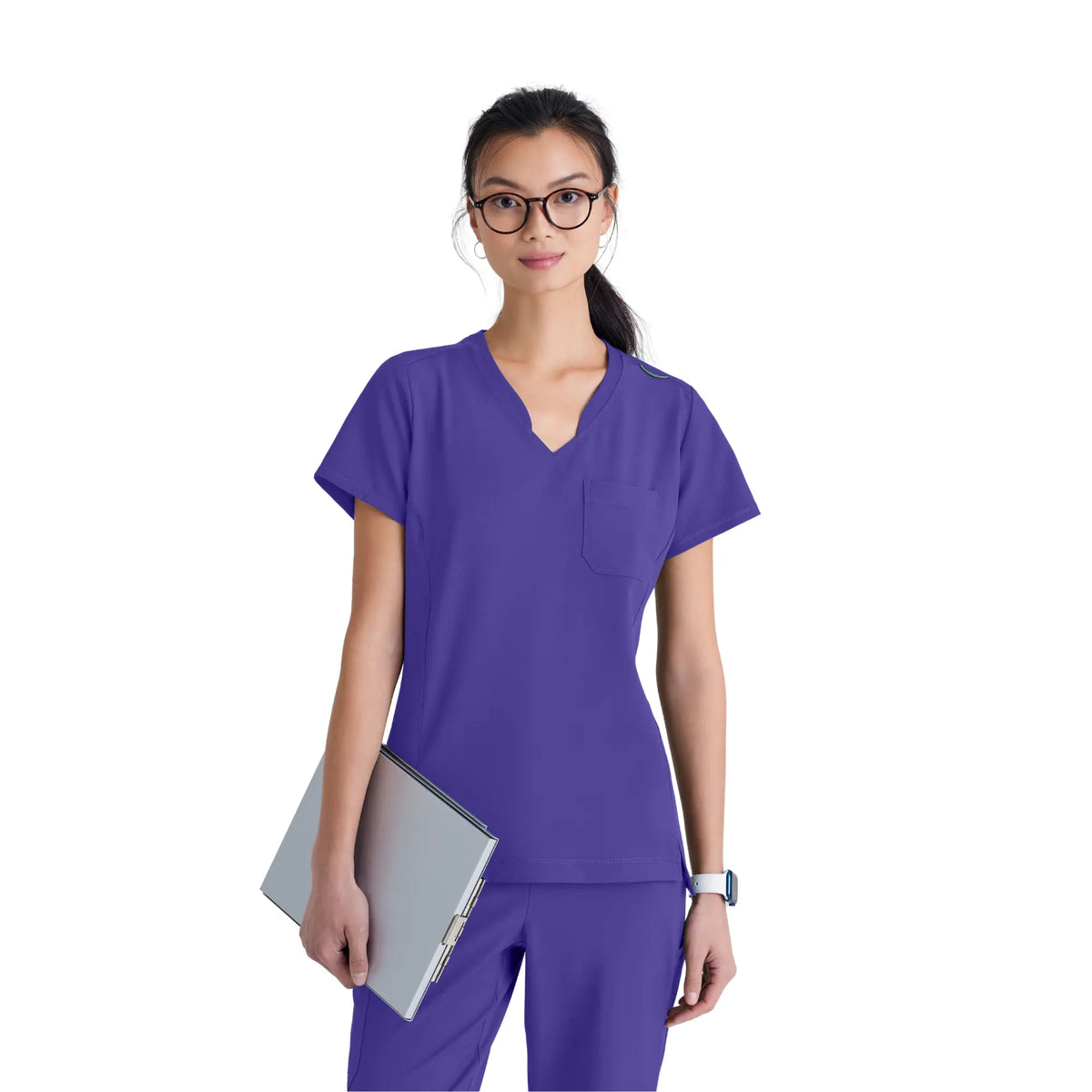 Alba - Tunique col V - Femme - Grey’s Anatomy Evolve Grey’s Anatomy  Raisin / XL