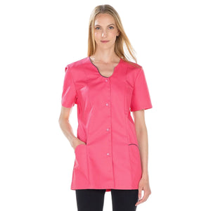 Anaïs - Tunic - Short Sleeves - Women - 75cm My Blouse Sergé-Fushia-Iris-T6-XXXL