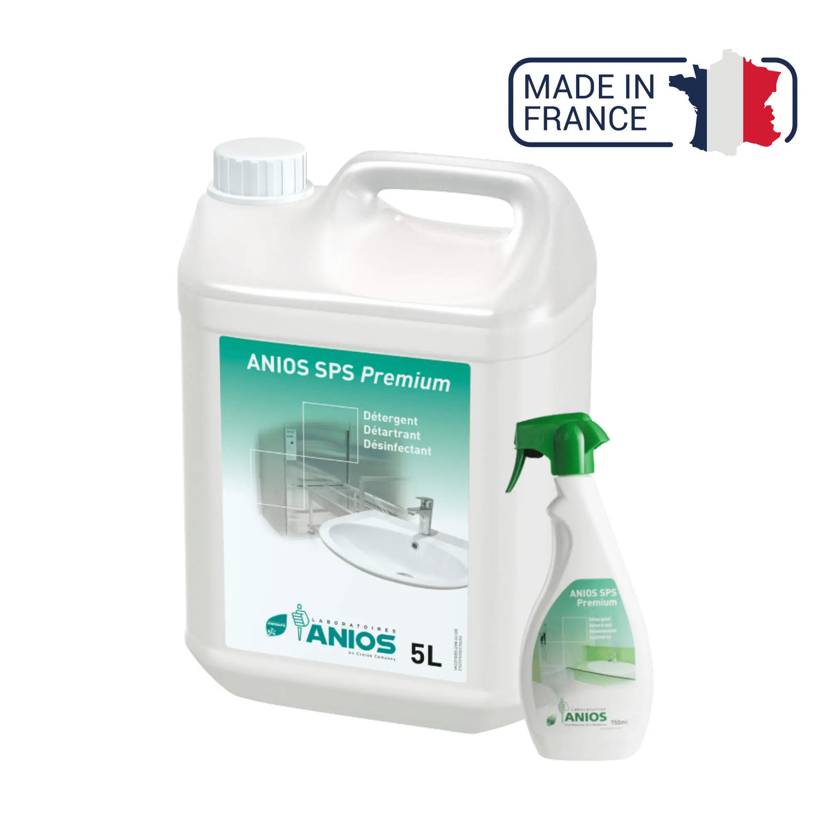 Anios SPS Premium - Detergent, descaler, sanitary disinfectant - 2 capacities - Anios Anios 