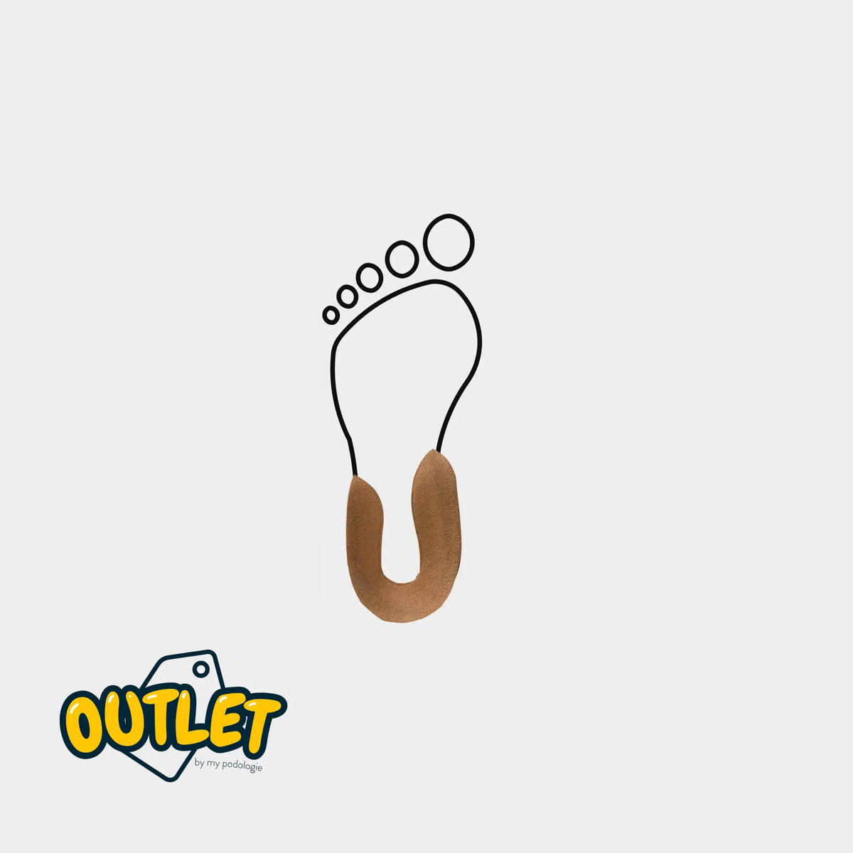 Shaped Stabilizing Heel Ring - Cork Latex - 2 mm /12 mm // End of series My Podologie 