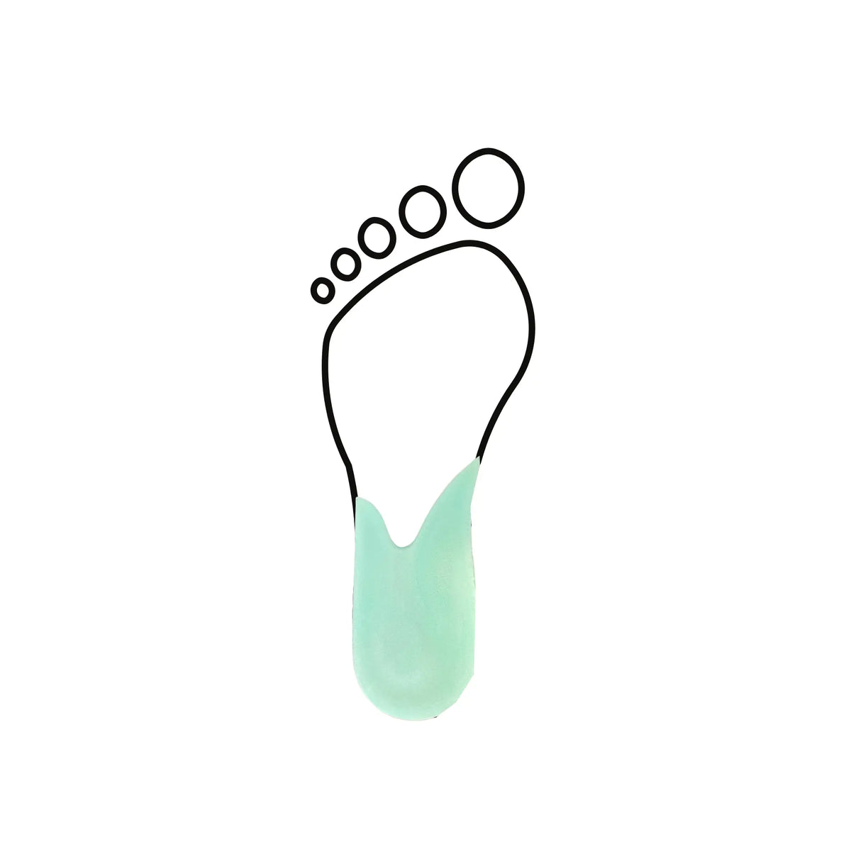 Discharge arch and heel padding - Shore 25-35 - Green - My Podologie