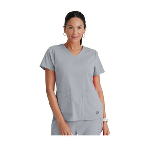 Aura - V-neck tunic - Women - Grey’s Anatomy Stretch Grey’s Anatomy  Light Gray / XL