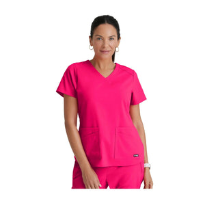 Aura - V-neck tunic - Women - Grey’s Anatomy Stretch Grey’s Anatomy  Pink Fuchsia / XL
