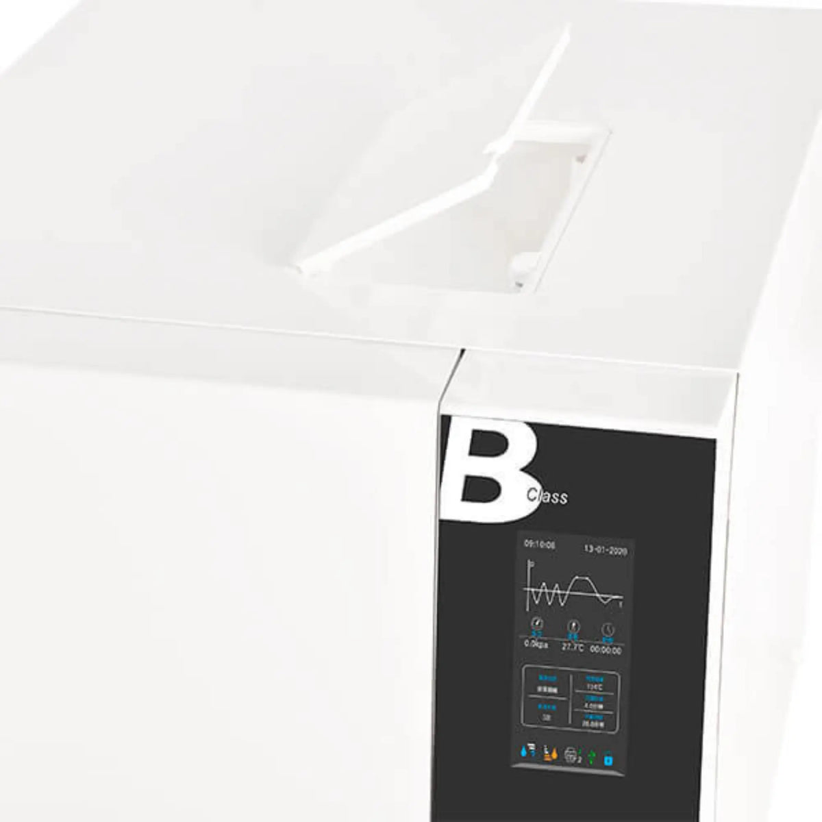 White Autoclave 8 Liters Class B with USB and integrated printer Icanclave Autoclaves 