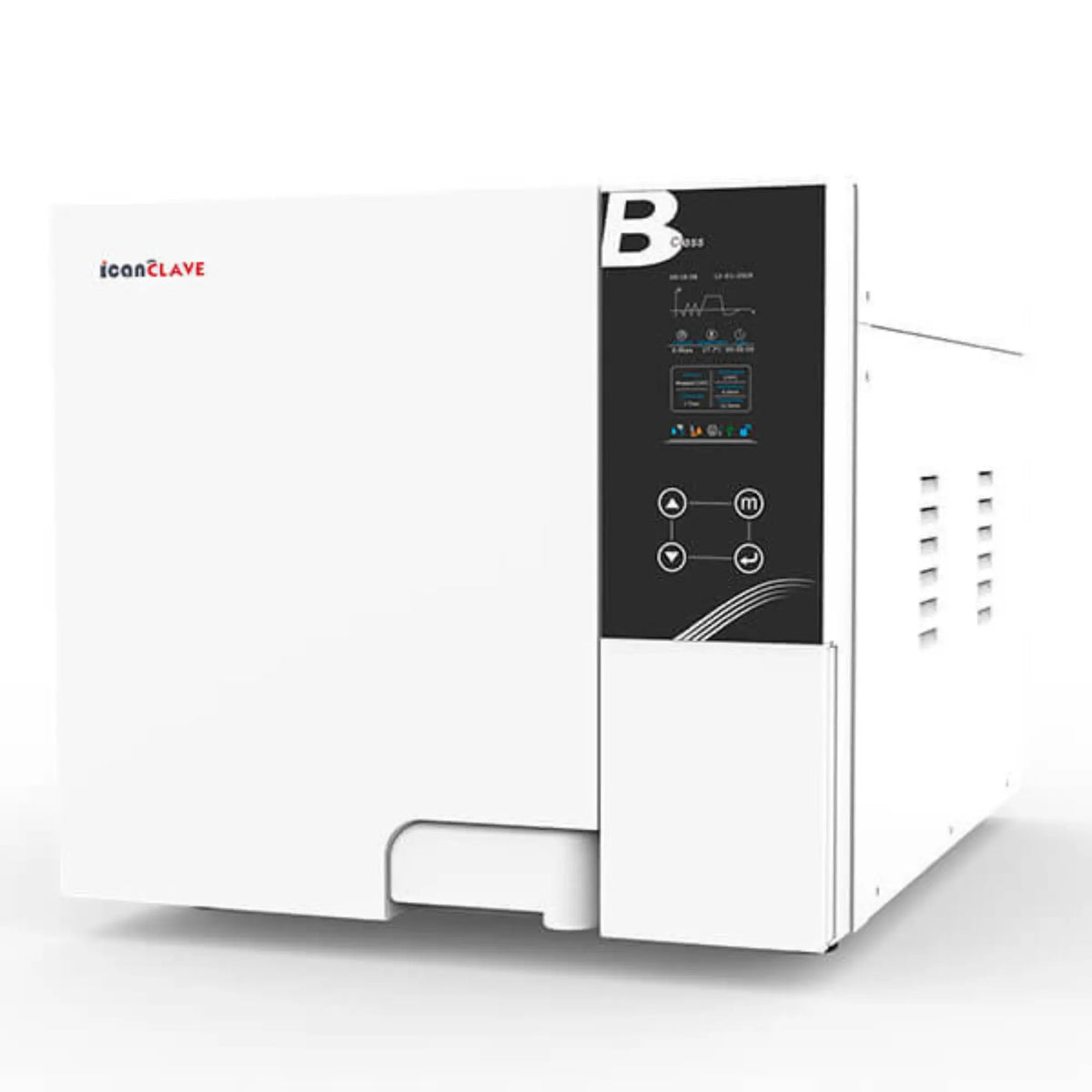 23 Liter Class B white autoclave with USB and integrated printer